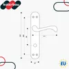 A diagram showing the dimensions of a door handle. Produktbild-Vorschau