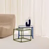 sweeek - Satztische aus Metall und geriffeltem Glas - Blau Produktbild-Vorschau 2