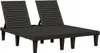 vidaXL Doppel-Sonnenliege Schwarz 155x138x83 cm Produktbild-Vorschau 1
