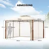 COSTWAY 3,6x3m Pavillon mit Doppeldach & Moskitonetz, Produktbild-Vorschau 3