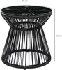 Outsunny Ratten Beistelltisch, Runder Kaffeetisch mit Produktbild-Vorschau 3