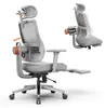 Ergonomiczne krzesło biurowe – MagicH-GPRO – podnóżek – Podgląd zdjęcia produktu 1