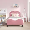 vidaXL Kinderbedframe met hoofdeinde, roze, 80 x 160 cm, Productafbeelding-voorbeeld 3