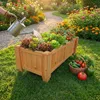 Coemo Hochbeet großes Kräuterbeet Holz mit Pflanzfolie 90 x Produktbild-Vorschau 6