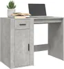 vidaXL Scrivania grigio cemento 100x49x75 cm in legno - Anteprima dell’immagine prodotto 4