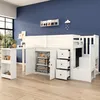 MODFU Kinderbett,Hochbett Jugendbett 90x200cm Produktbild-Vorschau 1