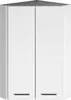A white corner cabinet with two doors, shown against a white background. Podgląd zdjęcia produktu