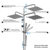 JOHO Regendusche Duschset mit Duscharmatur Komplettset- Produktbild-Vorschau 5