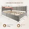 LVHOM Bekleden bed 140x200 cm, hoekbed van fluweel, bed met Productafbeelding-voorbeeld 7