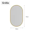 INONEFT Miroir mural ovale, 75 x 50 cm, miroir de Voir les images du produit 5