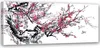 Leinwandbild japanische kirschblüten 120x40 cm Feeby grau Produktbild-Vorschau 1