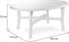 Simmsville - Outdoor-Tisch, 165x110x72 cm Weiß, 6 Plätze  Produktbild-Vorschau 3