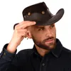 Country Luxus Western Cowboy Hut Reiten Leder Sonnenhut Produktbild-Vorschau 7