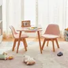 H.J WeDoo 2er Set Kinderstuhl mit Holzbeinen Sitzhöhe 33 Produktbild-Vorschau 3