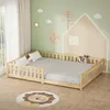 ML-Design Kinderbett 140x200 cm Natur Bodenbett für Kinder Produktbild-Vorschau 7