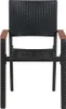 vidaXL Chaises de jardin 2 pcs. Poly-Rotin Noir Voir les images du produit 2