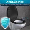 BENKSTEIN WC Sitz Toilettendeckel schwarz oval Klodeckel Produktbild-Vorschau 4