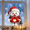XL Fensterbild Weihnachten Schneemann mit Herz W8 Produktbild-Vorschau 1