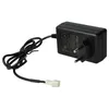 A black power adapter with a cord and a white connector. Anteprima dell’immagine prodotto