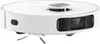 A white robot vacuum cleaner is shown from a low-angle, diagonal perspective against a white background. Voir les images du produit