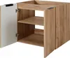 A bathroom cabinet with two open doors and two shelves. Anteprima dell’immagine prodotto