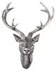 XXL Hirschgeweih Hirschkopf Geweih 10-Ender Silber Optik 48x32x61cm Skulptur Produktbild-Vorschau