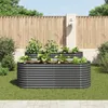 vidaXL Garten-Hochbeet 240 x 80 x 81 cm Verzinkter Stahl Produktbild-Vorschau 2