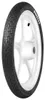 A black tire with a white rim, isolated on a white background. Podgląd zdjęcia produktu
