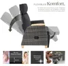 tectake Rattansessel mit Aluminiumgestell, verstellbare Produktbild-Vorschau 3