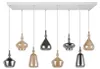 Závěsná lampa, kov, bílá, matná, E14, 8 světel, D 115 cm Náhled obrázku produktu 6