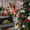 Merry Christmas Metallschild XXL mit edlem Weihnachtsmuster Produktbild-Vorschau 5