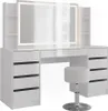 Coiffeuse Vicco Sherry Blanc/Blanc Haute brillance 158.2cm Voir les images du produit 1