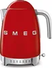 A red Smeg electric kettle is shown against a white background. Produktbild-Vorschau