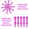 A collage of pink golf tees arranged in different ways, with text indicating applicable scenarios. Produktbild-Vorschau