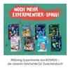 A collection of KOSMOS experiment kits displayed against a teal background with a red banner at the top. Produktbild-Vorschau