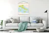 MuchoWow® Textilposter Grüne Karte von Italien 120x120 cm Produktbild-Vorschau 3