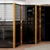 5-tlg. Raumteiler Schwarz 350x180 cm Produktbild-Vorschau 2