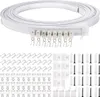 5 mètres de rail flexible pour rideau de plafond, courbé, Voir les images du produit 1