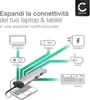 CELLONIC Multi HUB USB-C con 4 porte: 1x HDMI 4K@30hz, 1x Anteprima dell’immagine prodotto 6