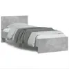 A single bed frame with a headboard, dressed with bedding and a throw blanket. Podgląd zdjęcia produktu