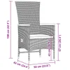 11-tlg. Garten-Essgruppe mit Kissen Schwarz Poly Rattan Produktbild-Vorschau 10