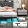 Łóżko COSTWAY 140x200cm, rama łóżka z diodami LED, stacja Podgląd zdjęcia produktu 6