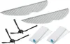A set of cleaning accessories for a robot vacuum cleaner, including mop pads, side brushes, and filters, laid out on a white background. Produktbild-Vorschau