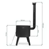 Ø40cm Uchag 2mm Stahl Abzugsrohr für 12L Kazan Produktbild-Vorschau 2