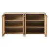 An open wooden sideboard with cane doors. Anteprima dell’immagine prodotto