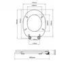 Technical drawing with dimensions of a toilet seat. Anteprima dell’immagine prodotto