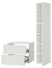 Badkamerset, 2-delig: Onderkast + Hoge kast, kleur wit (2S Productafbeelding-voorbeeld 2