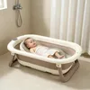 Faltbare Baby Badewanne,Babybadewanne mit Thermometer und Produktbild-Vorschau 1