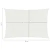 vidaXL Voile d'ombrage 160 g/m² blanc 5x8 m HDPE Voir les images du produit 5