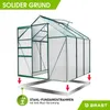 BRAST Gewächshaus Aluminium mit Fundament | 190x190x195cm | Produktbild-Vorschau 7